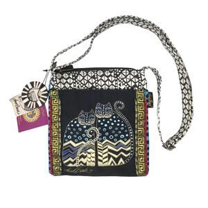 NWT Laurel Burch Spotted Cats Crossbody with Adjustable Strap Shoulder Bag